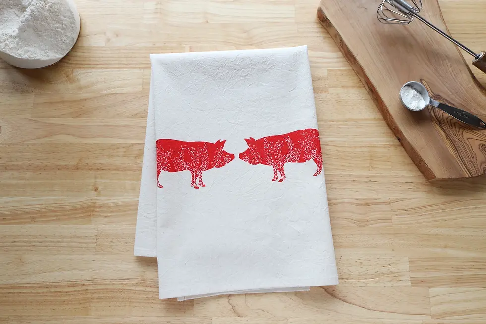 Thumbnail: THE HIGH FIBER TEA TOWELS ANIMAL PRINTS