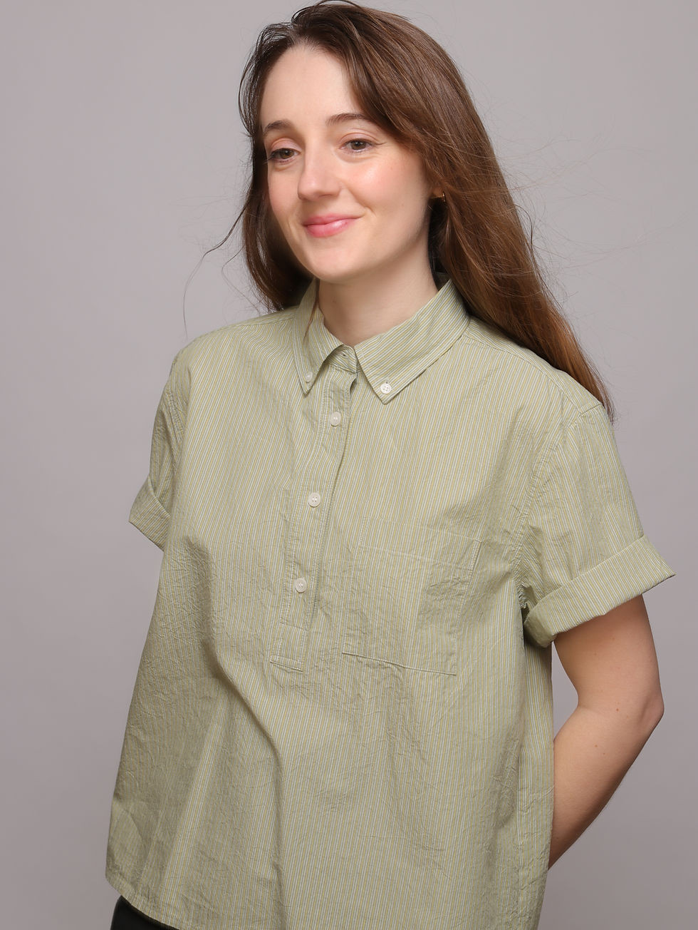 SARAHWEAR DELON SHIRT GREEN STRIPE