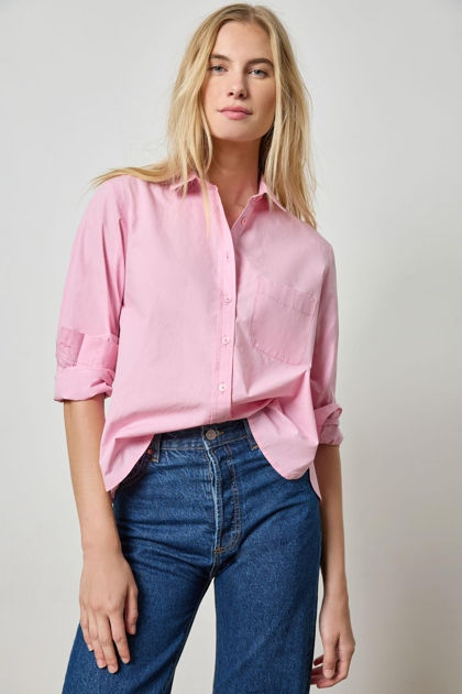 LILLA P POPLIN BUTTON DOWN TAFFY
