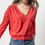 Thumbnail: LILLA P ELASTIC HEM EASY V NECK TOP