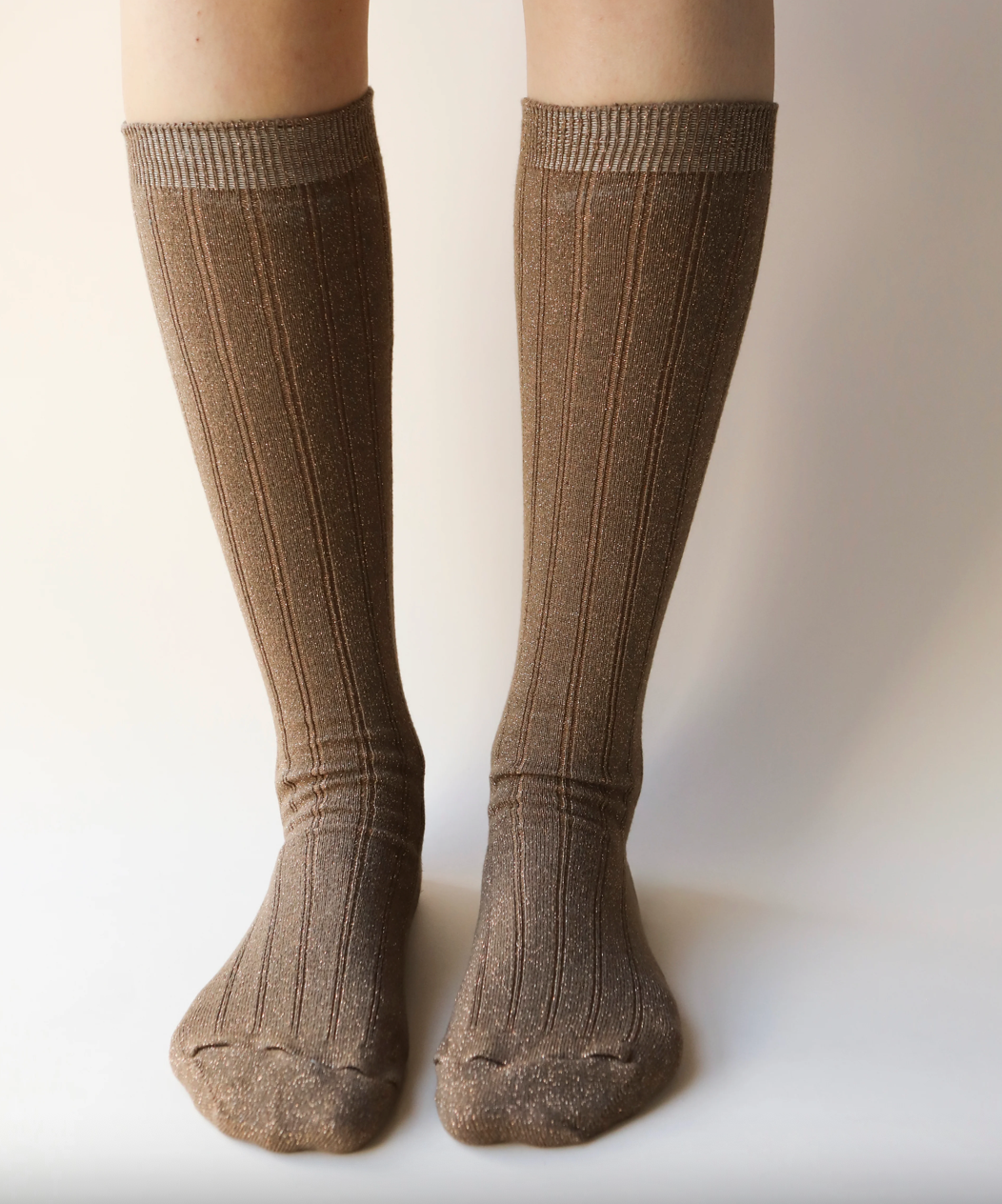 OKAYOK KNEE HIGH SOCKS METAL FLECK