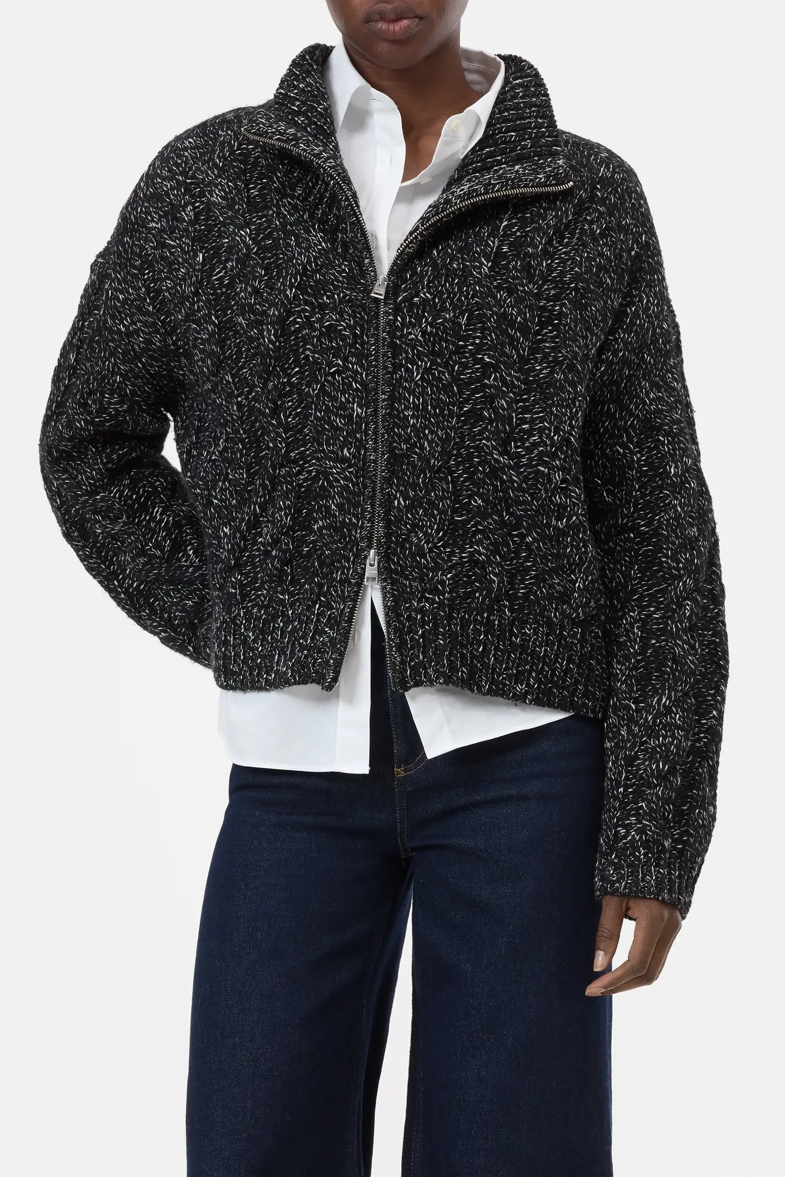 CLOSED TROYER ZIP SWEATER