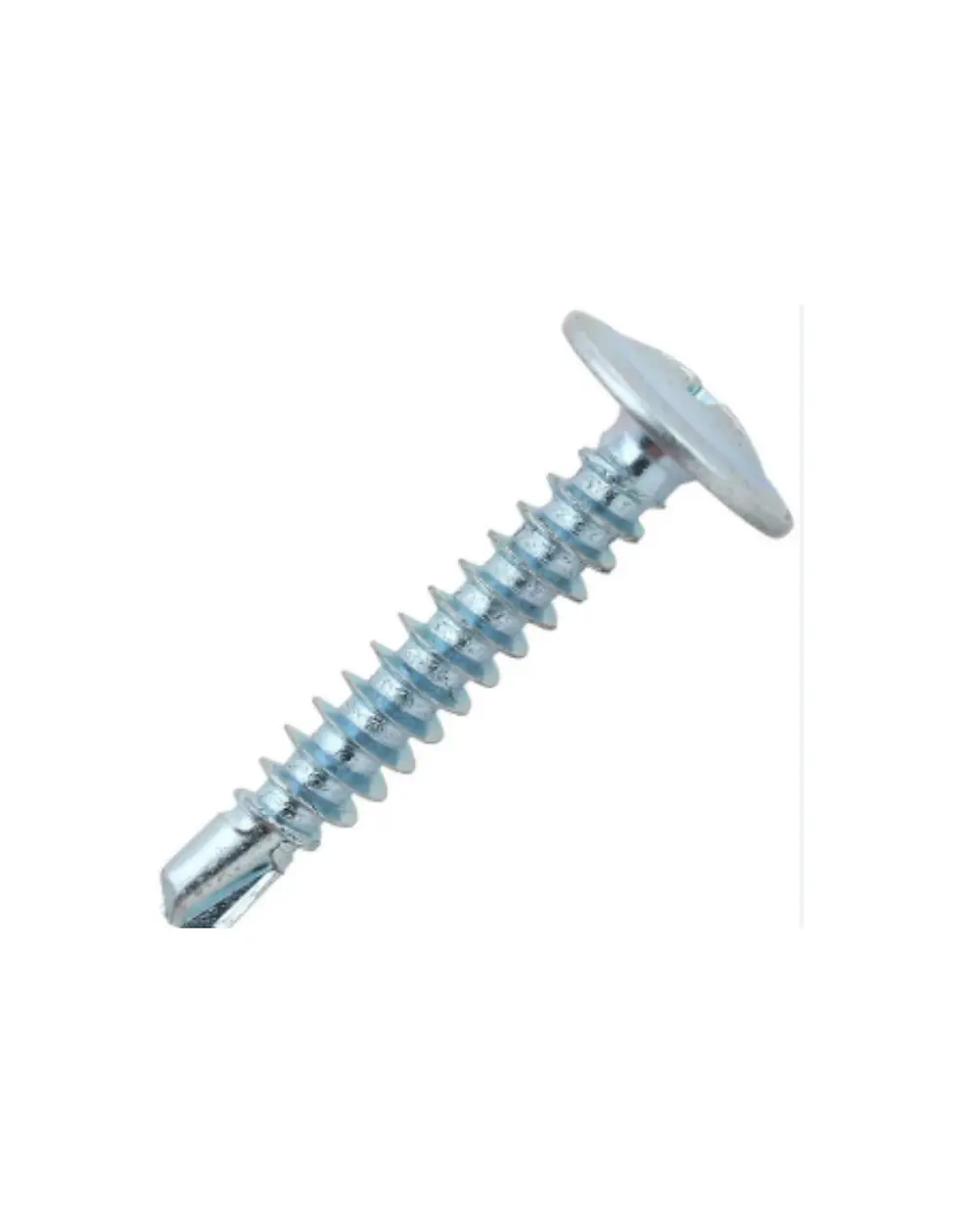 Tornillo Cabeza Lenteja Punta Broca Zinc 8 x 1 – Presentación de 100 unidades.