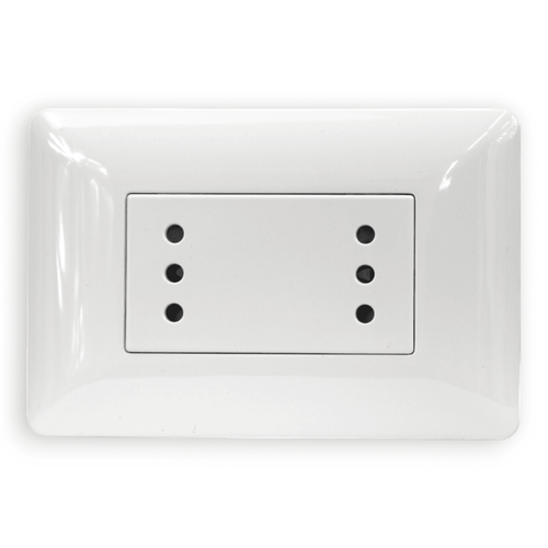 TOMACORRIENTE DOBLE 10A 250V BLANCO