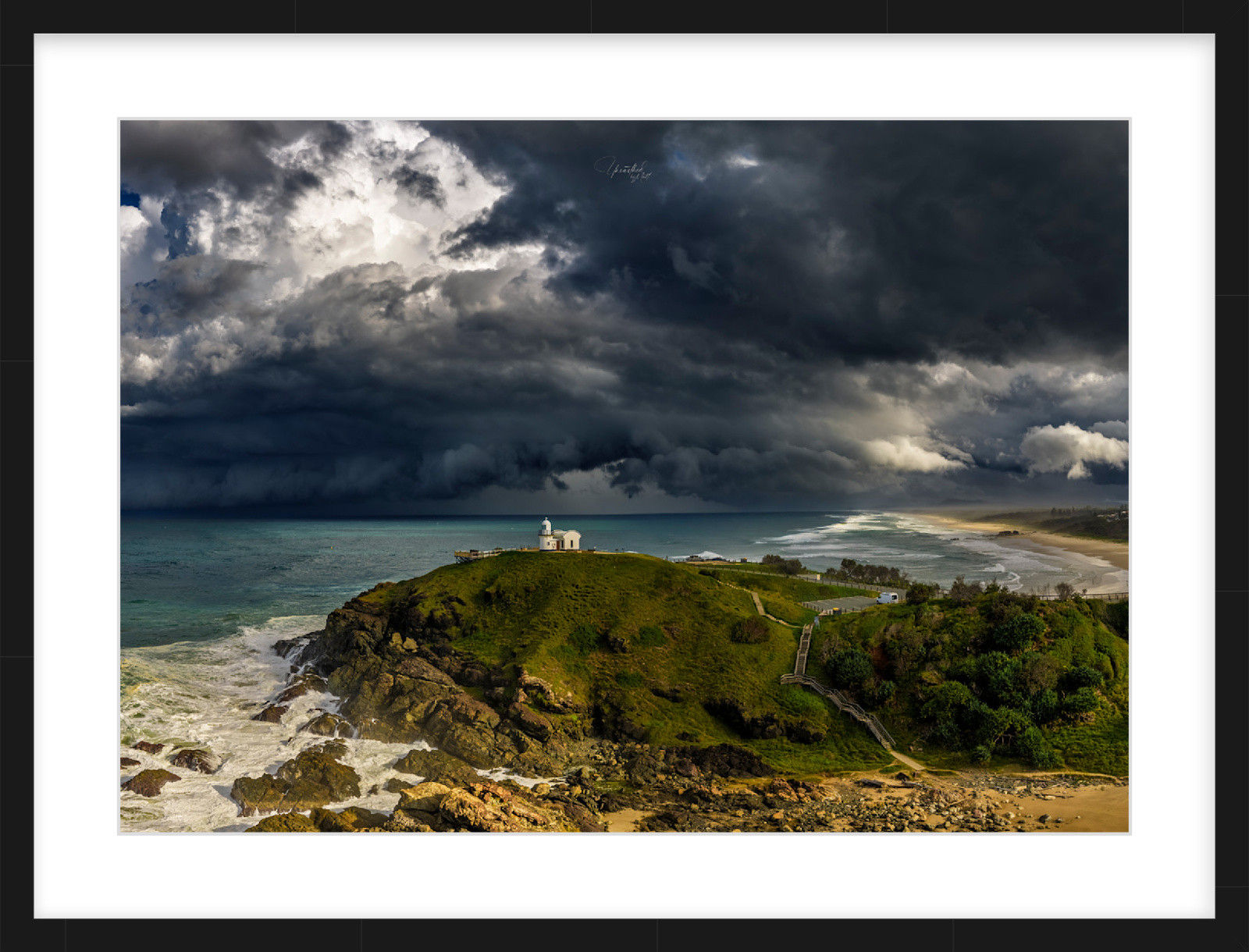 Shelf cloud from Tacking Point Lighthouse, Port Macquarie