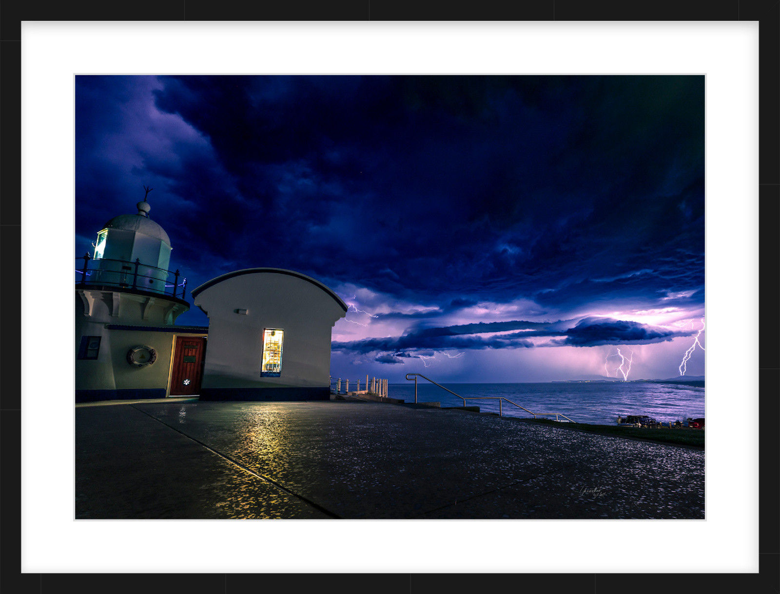 Riding the lightning, Tacking Point Lighthouse October 2025