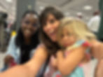 Adama, Cristina and Sophia at the Washington Dulles Airport, VA, USA