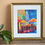 Thumbnail: cafe terrace at night print, Corfu Print, Mediterranean art, holiday art print
