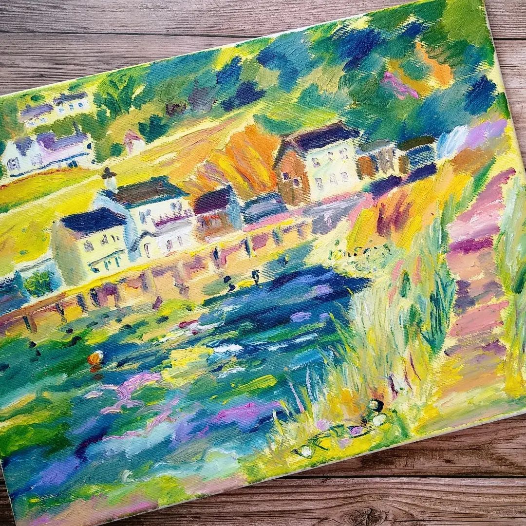 Axmouth Harbour - painting inspired by my book
