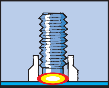 DA Stud Welding: Stud Melted onto Plate