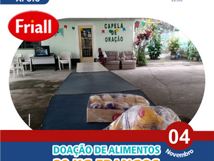 PROJETO DOAÇÃO FRANGOS - NOV/22 CENTRO BOM SAMARITANO PARA TERCEIRA IDADE