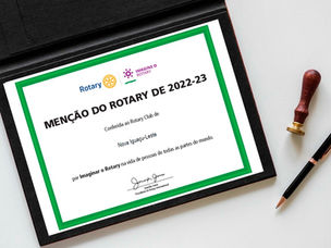 MENÇÃO DO ROTARY INTERNATIONAL 2022-2023!