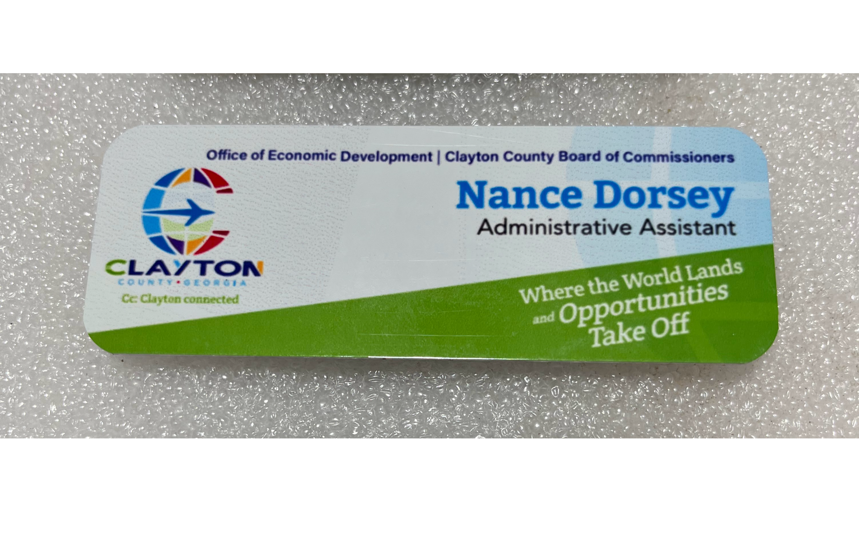 Rectangular Color Name Badge