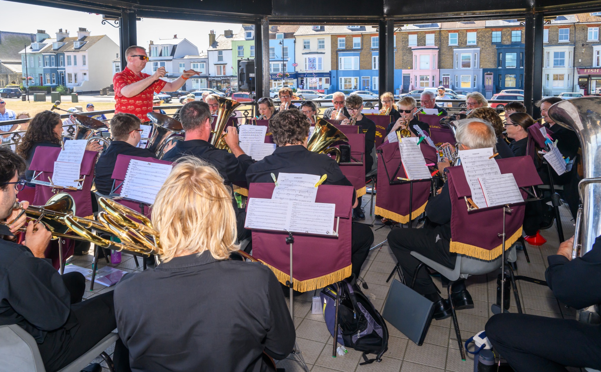 Simon Langton Brass performing at Deal Bandstand