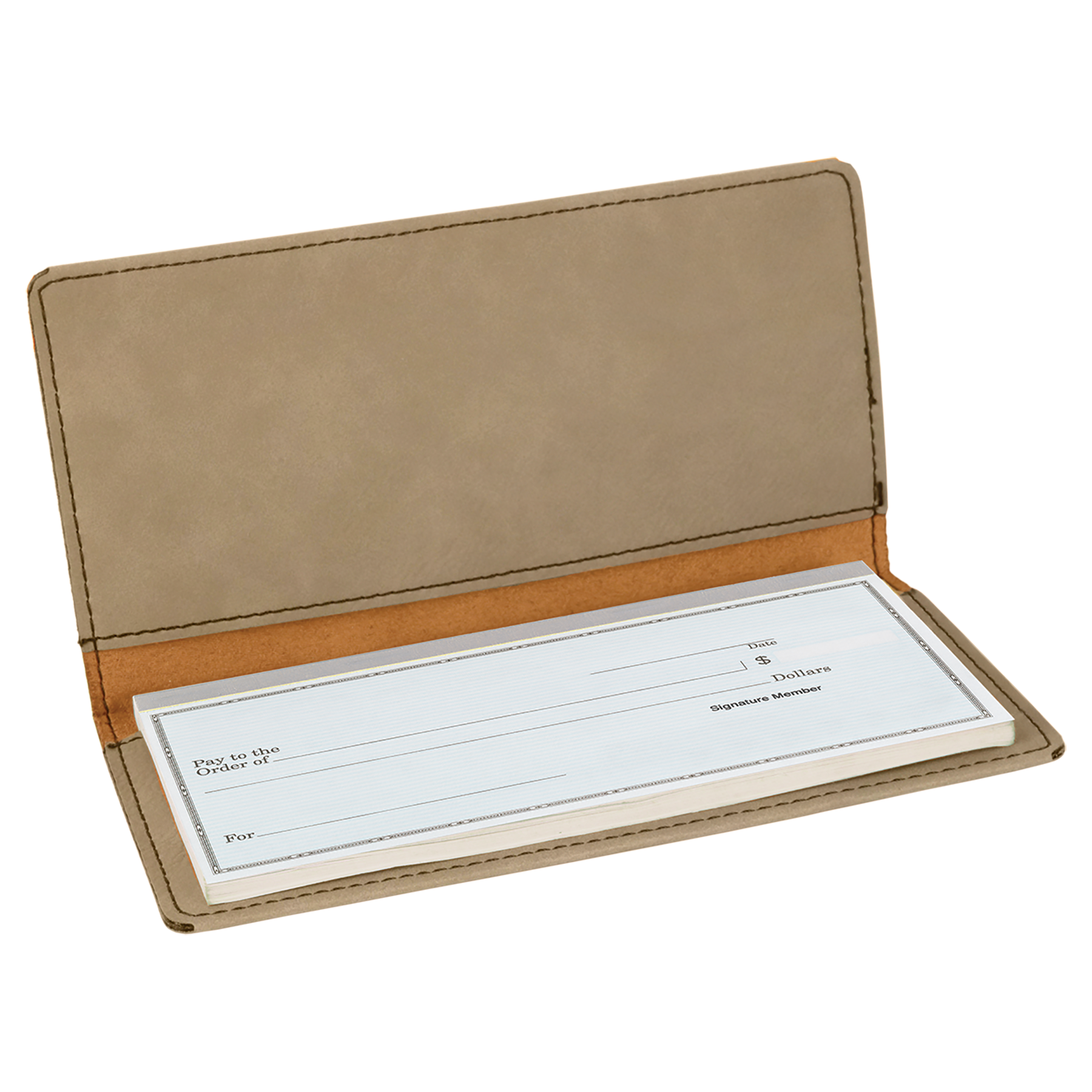 Personalized Leather Checkbook Cover