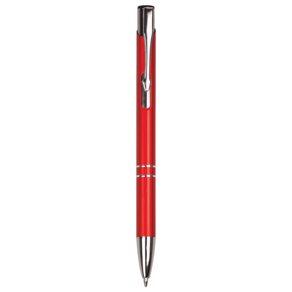 Thumbnail: Custom Gloss Ballpoint Pen with Silver Trim