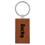 Thumbnail: Leather/Metal Rectangle Keychain
