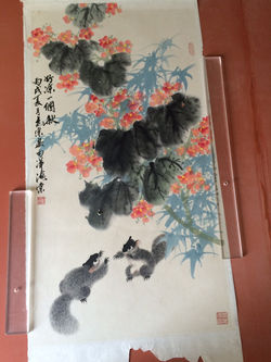 (Before) Flower & Squirrels on paper
