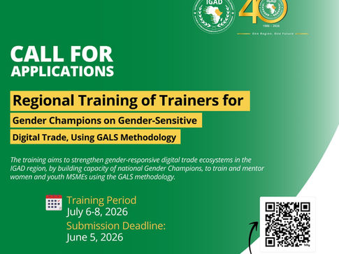 Call for Applications Regional Training of Trainers for Gender Champions on Gender-Sensitive Digital Trade, Using GALS Methodology