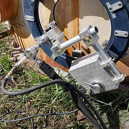 NuWave Industrial mobile water jet on a radius track cutting tool