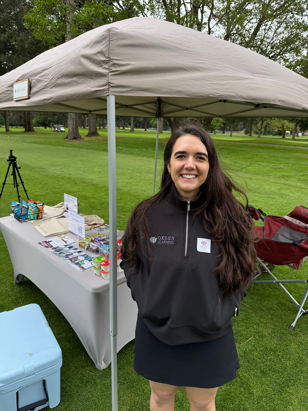 PNWS-AWWA - Laura Oxsen at golf tournament as hole sponsor