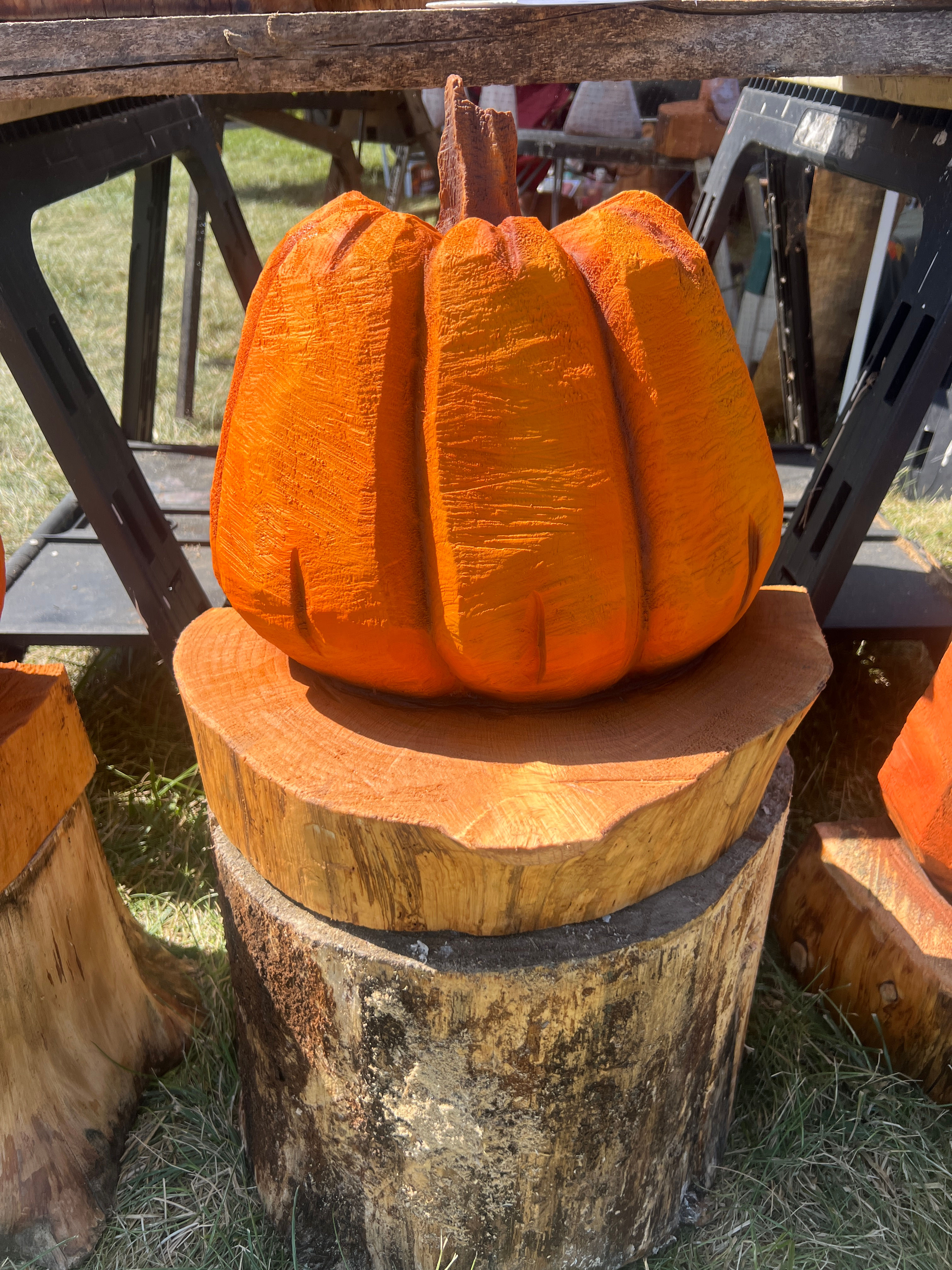 Chainsaw Carved Pumpkin