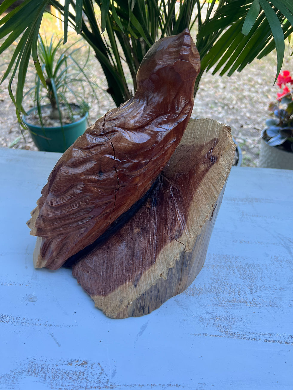 Thumbnail: Chainsaw Carved Cedar Cardinal