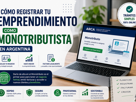 Cómo registrar un emprendimiento como monotributista en Argentina