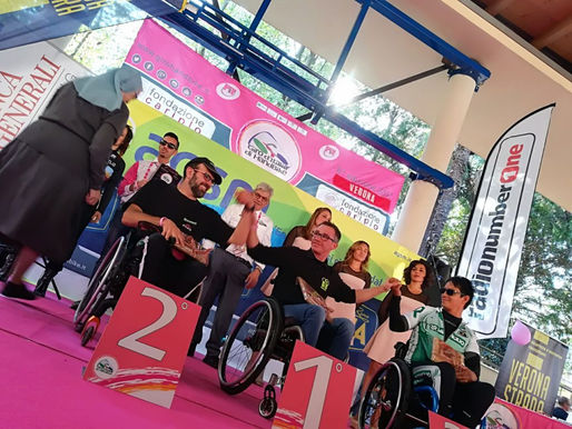 GS Rancilio - Mario Rossetti 2° e Juan 3° all'ultima tappa del Giro d'Italia handbike di Verona
