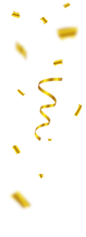 golden-confetti-and-ribbon-falling-isola