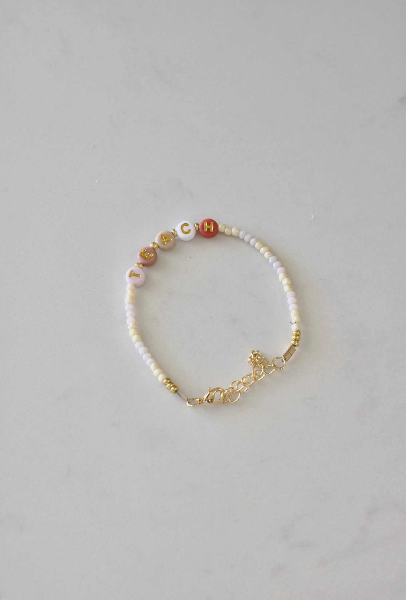 Teach Beaded Necklace