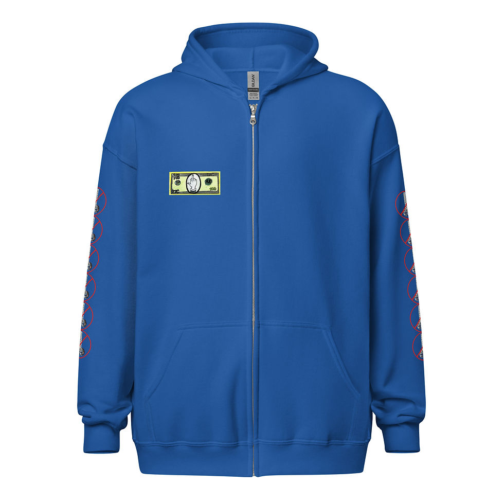 Don't Hate People, Hate The Rich - Original Unisex Zip Hoodie