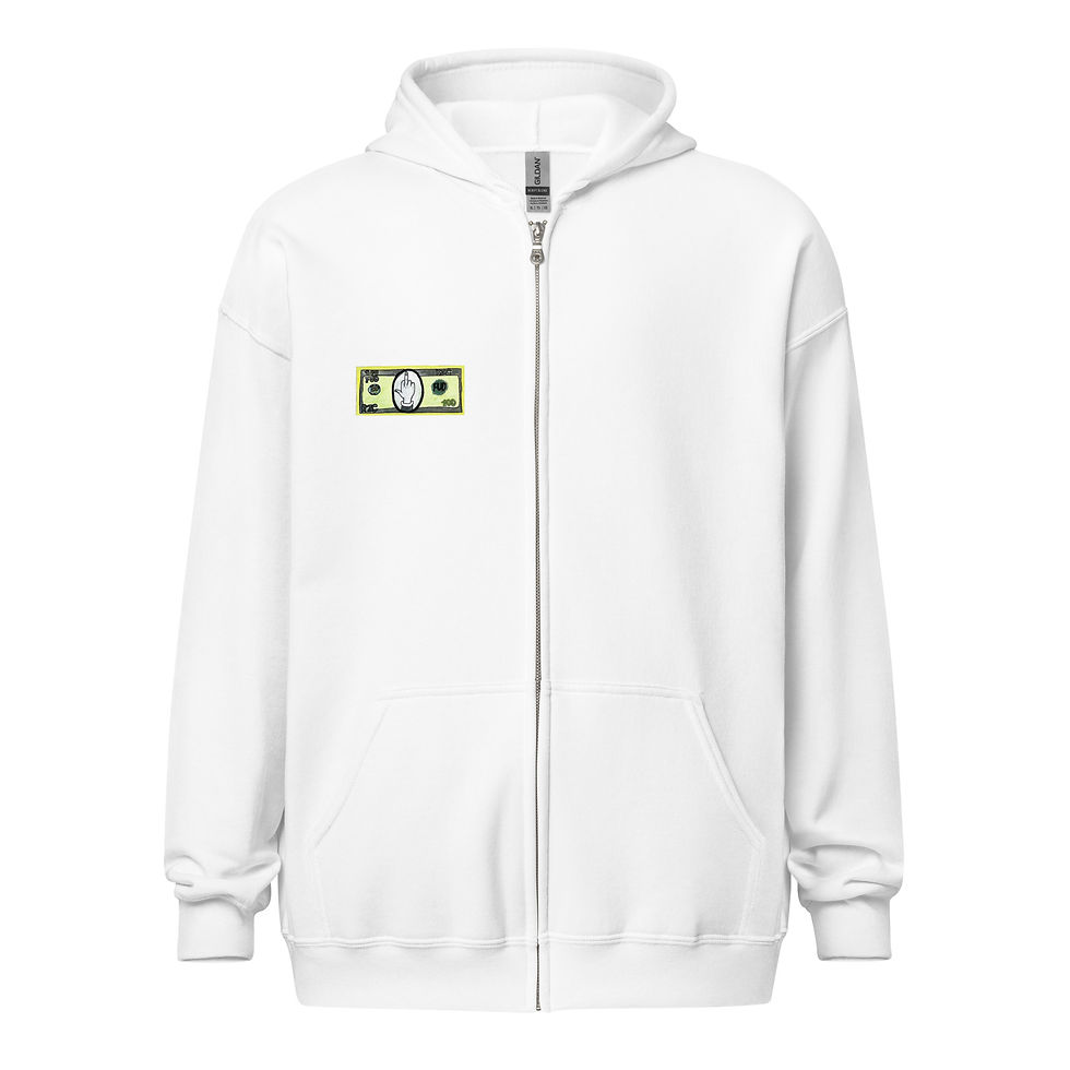 Don't Hate People, Hate The Rich - Minimal Unisex Zip Hoodie
