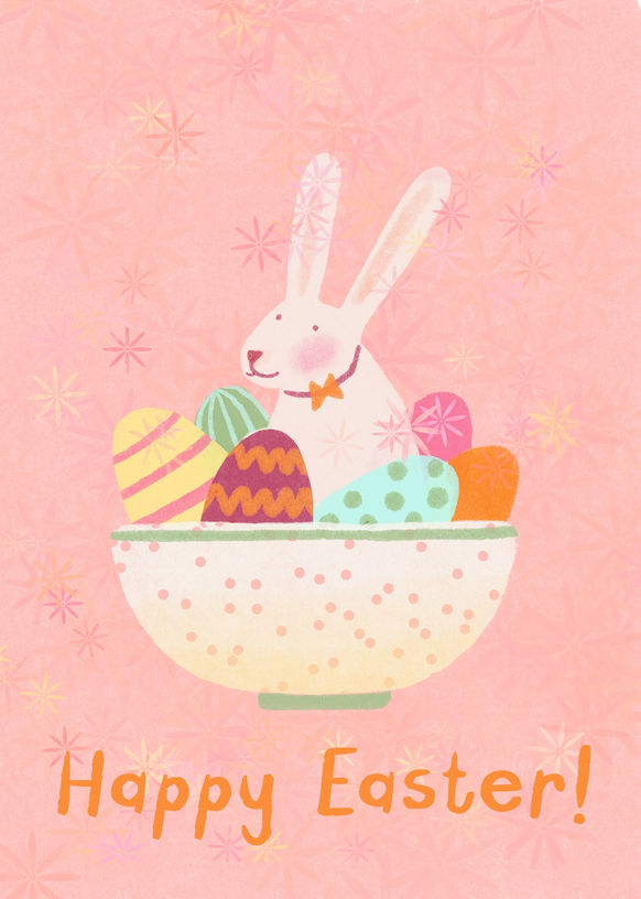 Happy Easter.Greeting card.