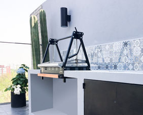 Rooftop grill area