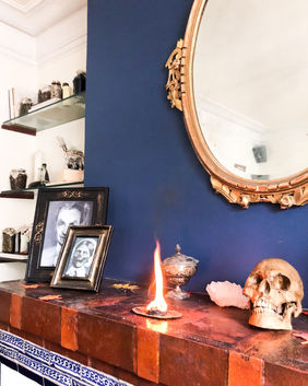 Halloween themed house decoration details