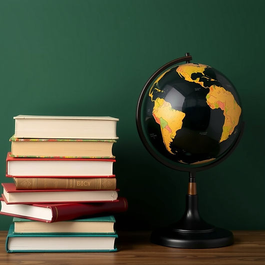 Stack of books next to globe.jpg