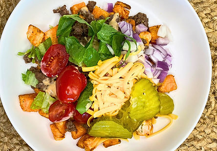 Quick Cheeseburger Bowls 