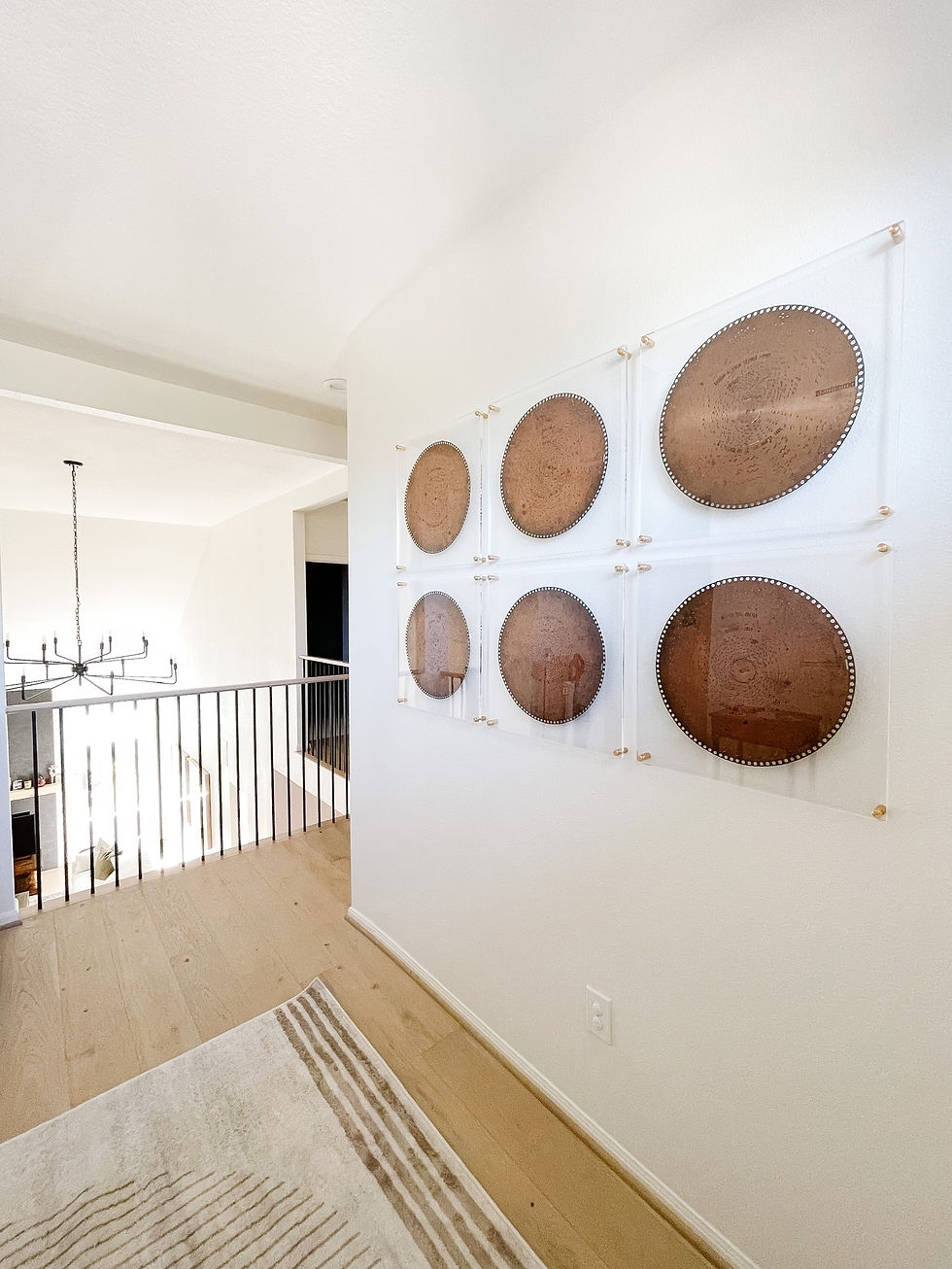 Sneak peek of modern transitional loft area in a recently completed whole house renovation by Houston interior design firm Nancy Lane Interiors.