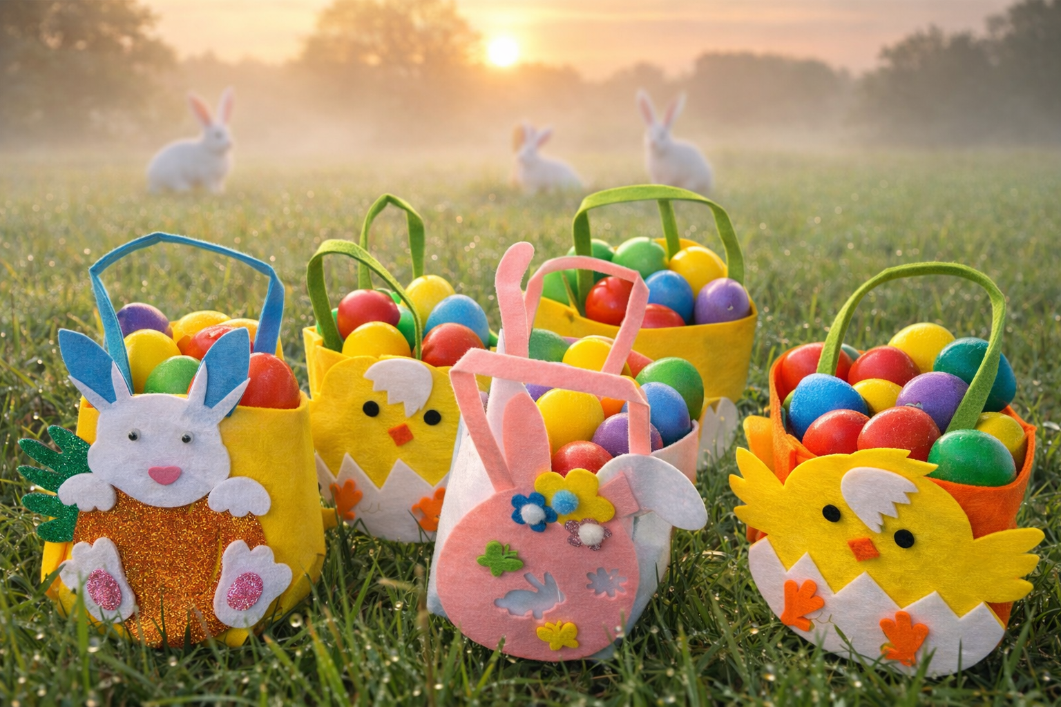 Easter egg Basket 7 eggs