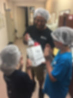 Kids helping out a local organization.