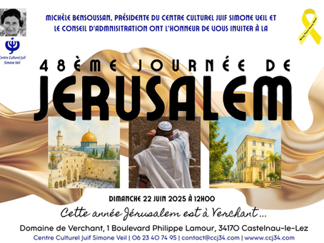 Journée de Jérusalem 22 juin 2025 à partir de 12h00