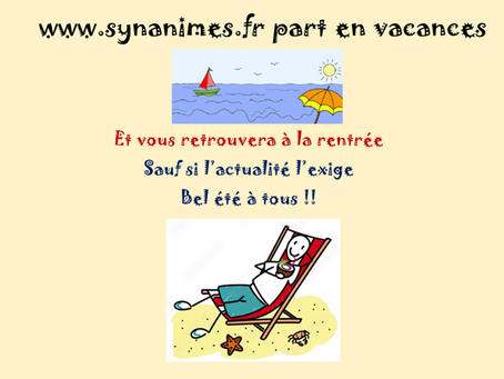 Bonnes vacances à toutes et tous !!
