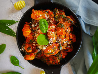 Gnocchi mit Spinat und Bärlauch