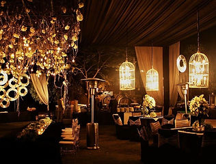 Evening lantern and candle setup for an anniversary by Kauvery Events