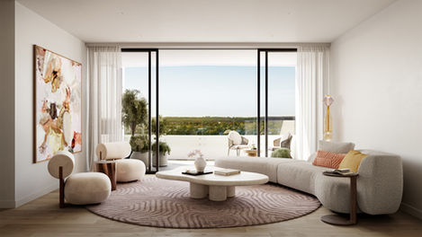 a living room with a couch and a coffee table