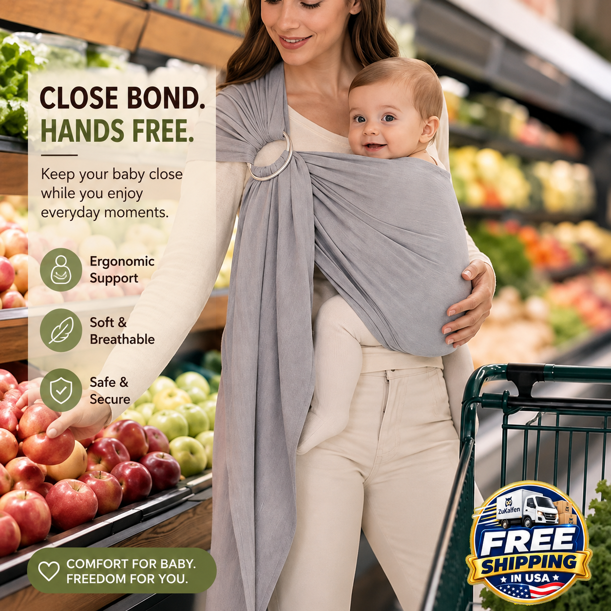MAMAWAY ERGONOMIC BABY RING SLING CARRIER