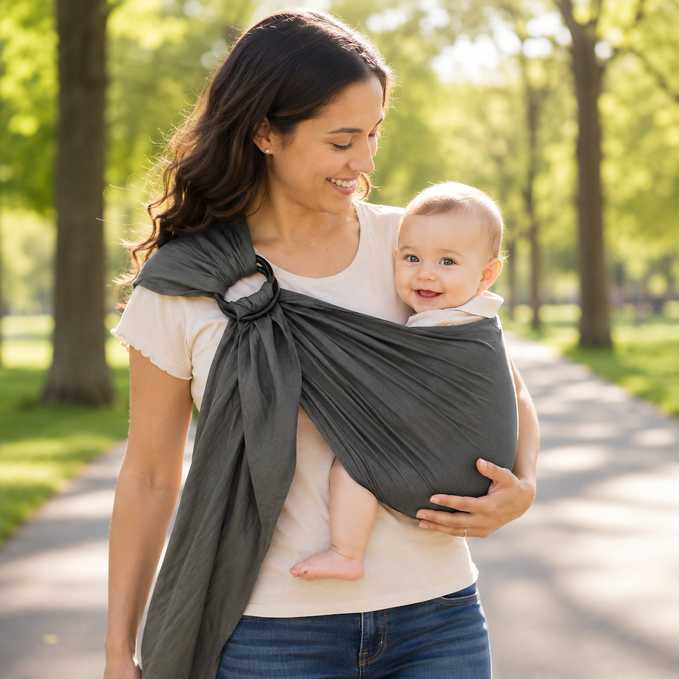Thumbnail: MAMAWAY ERGONOMIC BABY RING SLING CARRIER