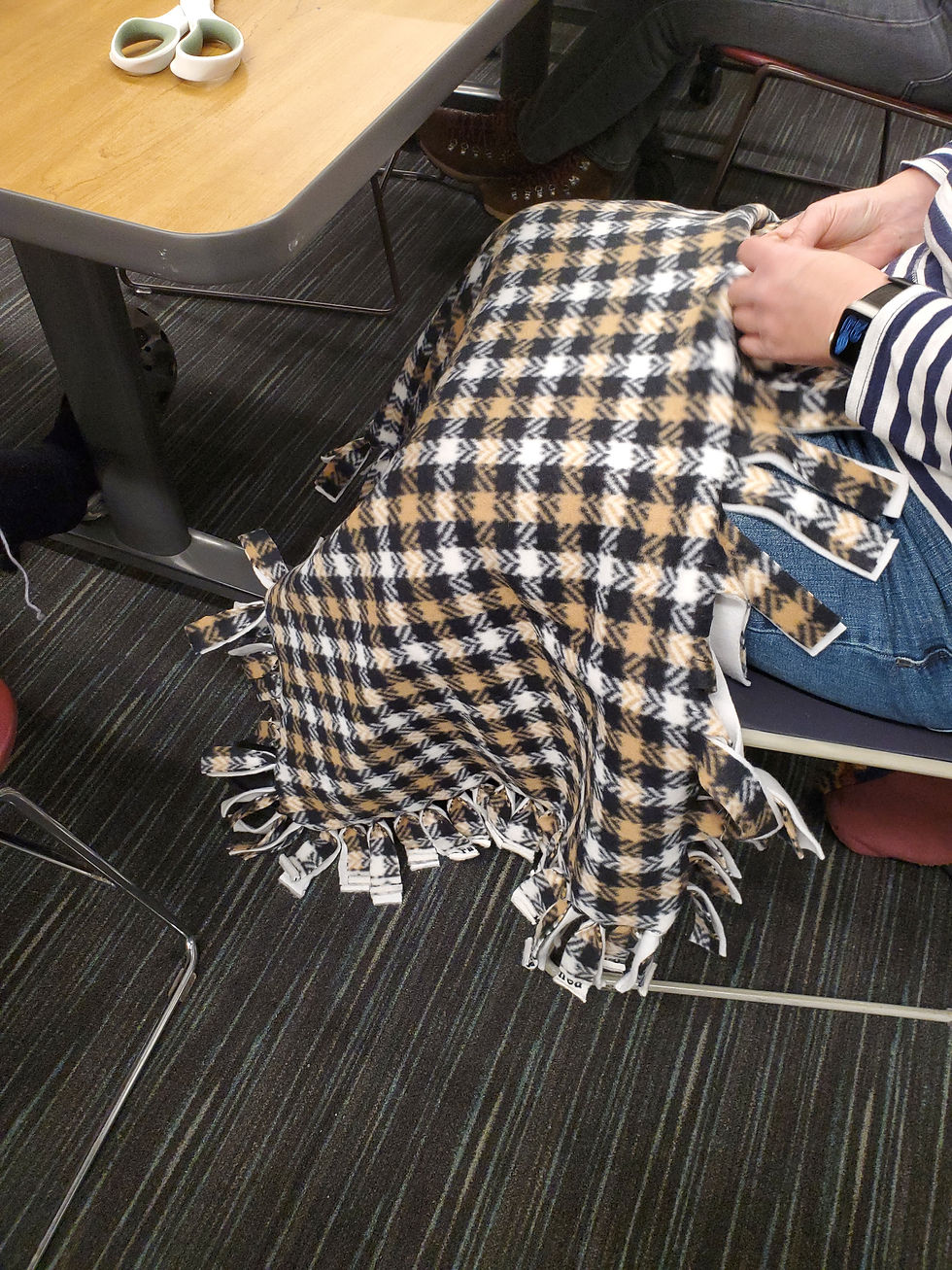 Hand Tied fleece blanket