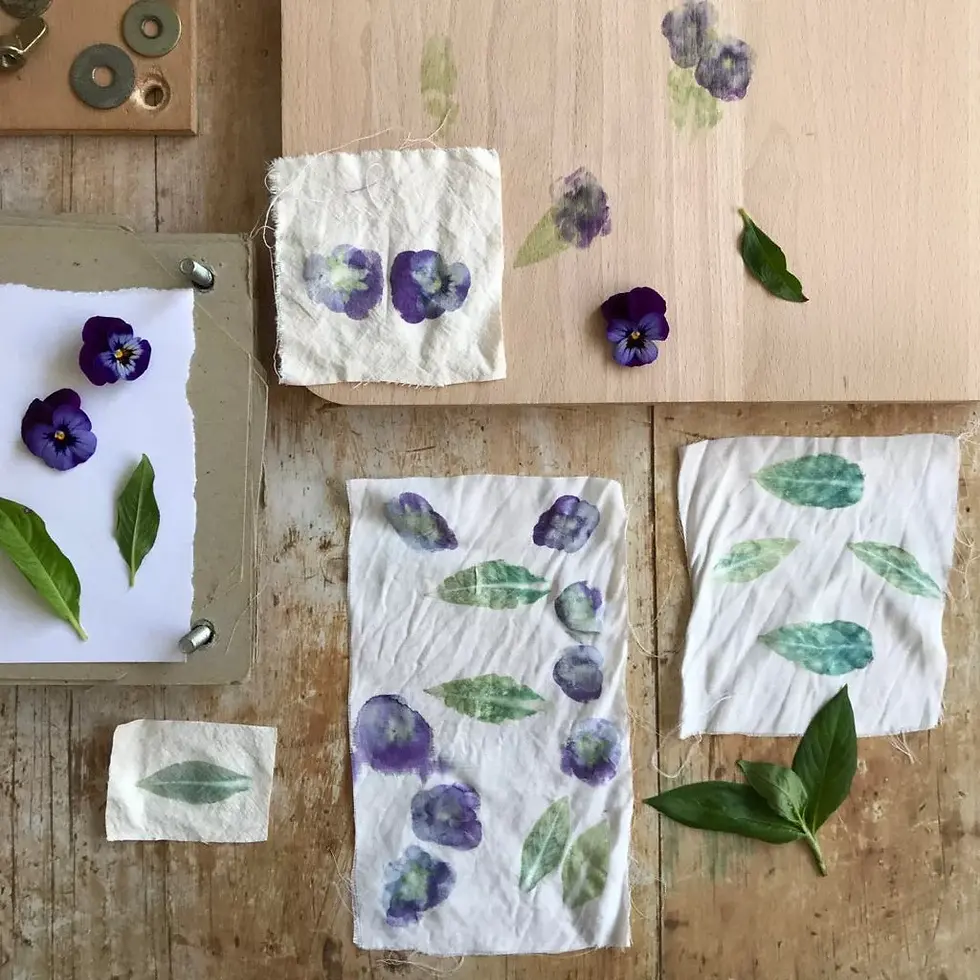 Hammered flower print napkins